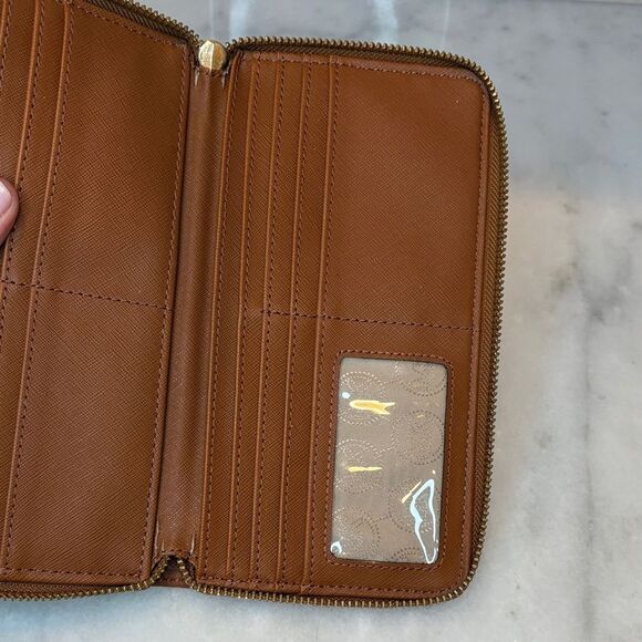 Michael Kors Nylon Leather Full Zip Continental Wallet - Picture 14 of 15